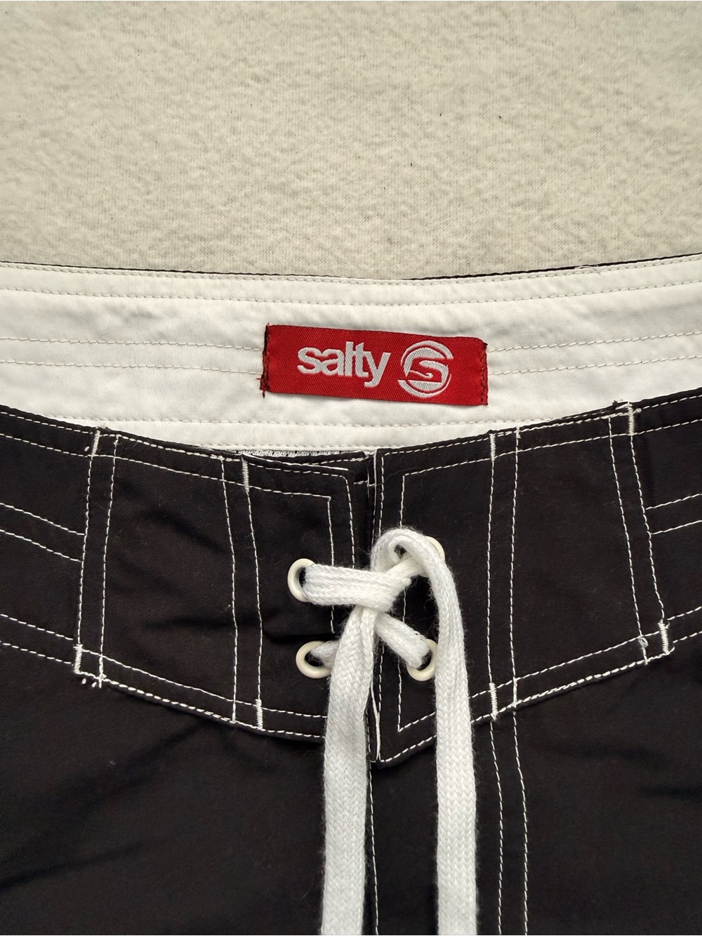 Salty Crew Black Swim Board Shorts with Gray Panels - Picture 5 of 6